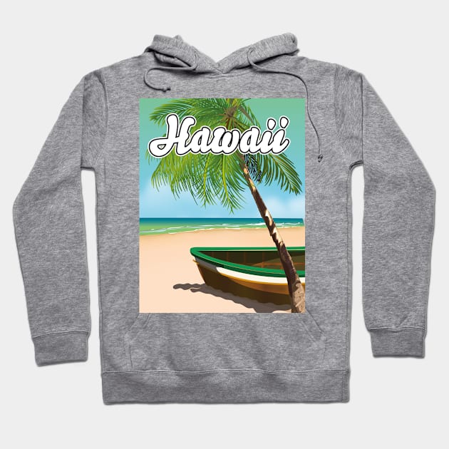 Hawaii Tropical Beach Hoodie by nickemporium1